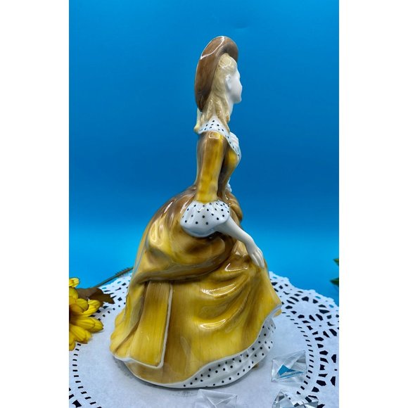 SOLD**Royal Doulton Sandra HN2275 Figurine, Lady in yellow dress, England, - Picture 12 of 13